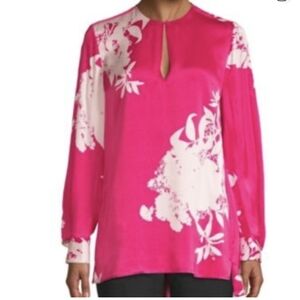 Equipment  Silk Fuchsia Floral Blouse